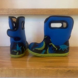 Blue and Green Dinosaur Boots